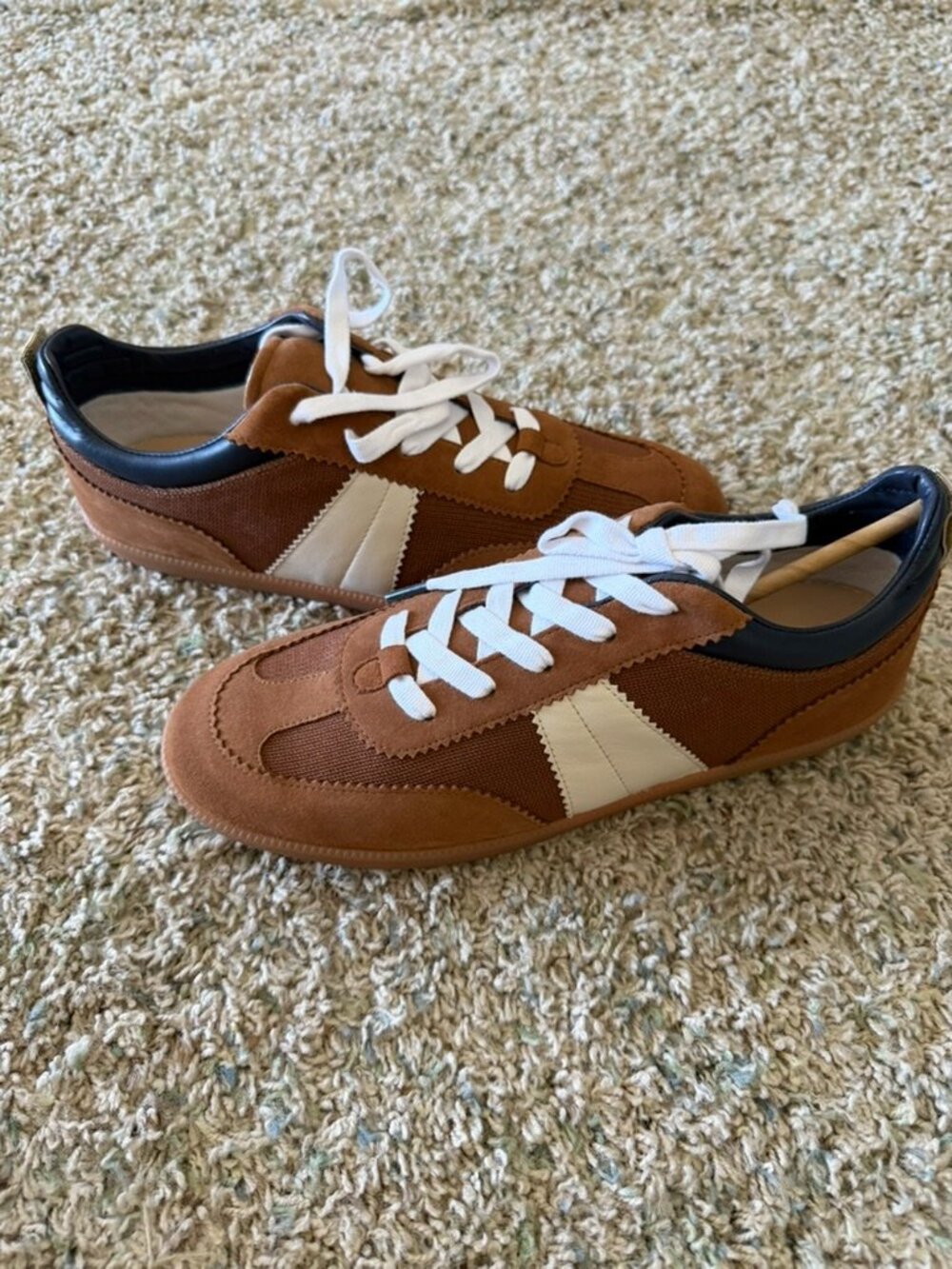 Boden Erin Retro Tennis Trainers Sneakers Brown Suede Sz 41 NIB
